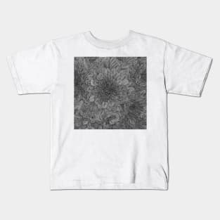 Floral Line Drawing 5 Kids T-Shirt